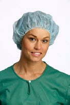 Cap Bouffant Sheer Nurses, Basic, Barrier® Large Blue Elastic Closure (150/BX 4BX/CS) by Molnlycke Health Care US, LLC  ID 621815